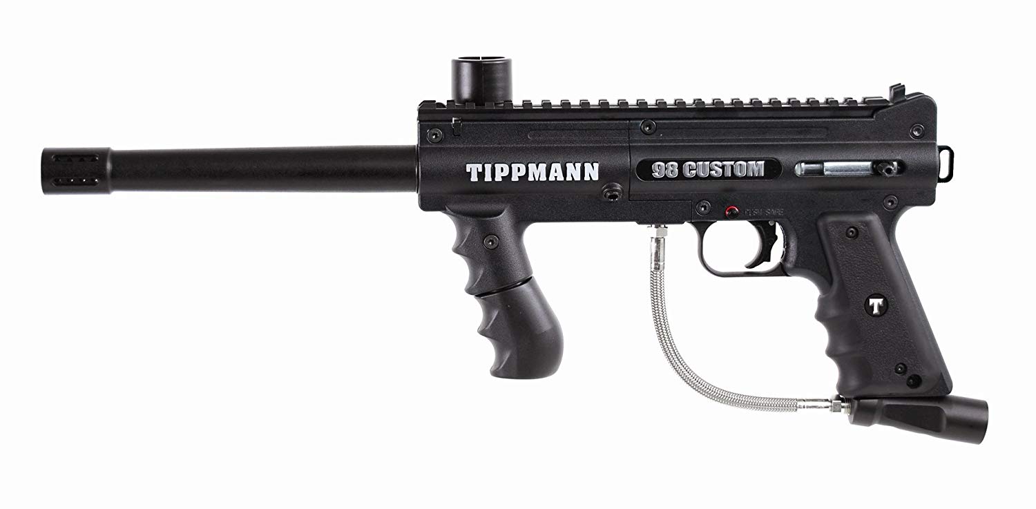 Foto van een Tippman 98 paintballgeweer